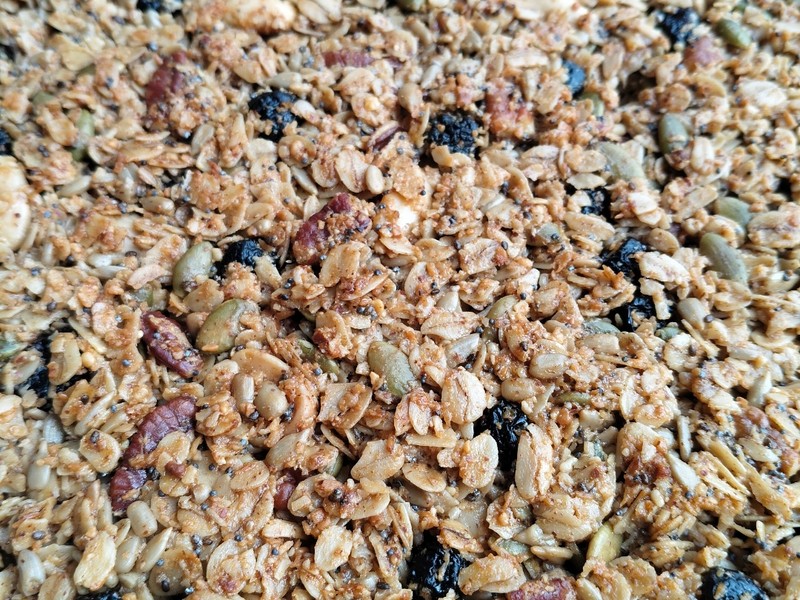 Blauwe bessen citroen granola 500 gram